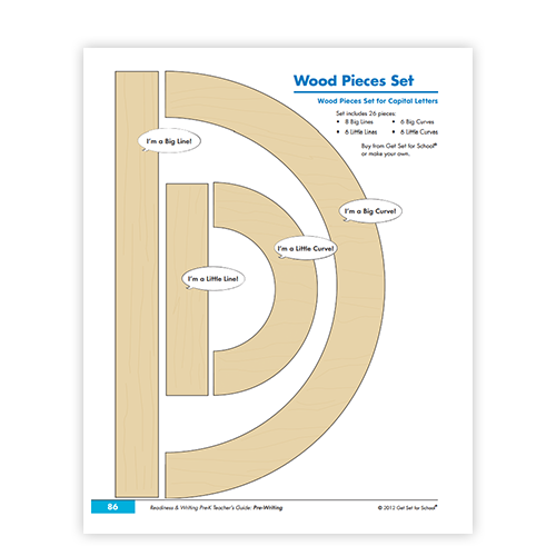 Wood Pieces Set For Capital Letters Learning Without Tears