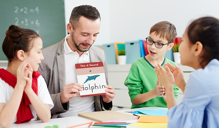 Classroom with teacher and students