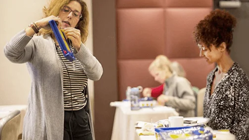 Product demonstration during a workshop