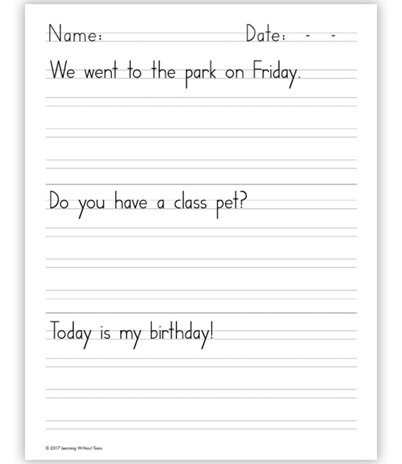 Free Printable Writing Worksheets For 1st Grade Printable Templates