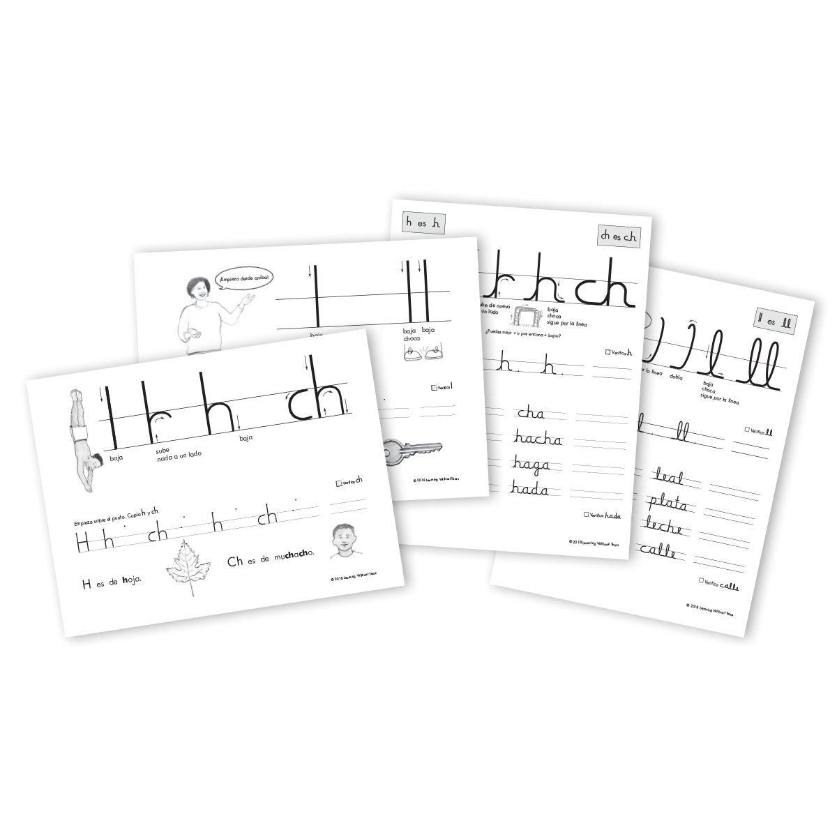 Spanish Letters CH and LL activity pages Learning Without Tears