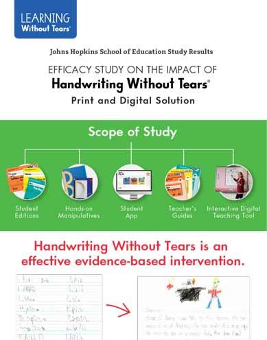 handwriting without tears research